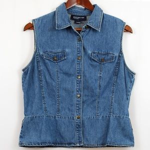 JONES NEW YORK SIGNATURE Denim Sleeveless Top
